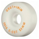 Kółka Mini Logo 53mm 101A white C-cut